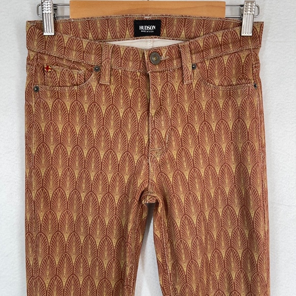Hudson Nico Super Skinny Jeans Rust Midrise Stretch Size 27 - Picture 2 of 10